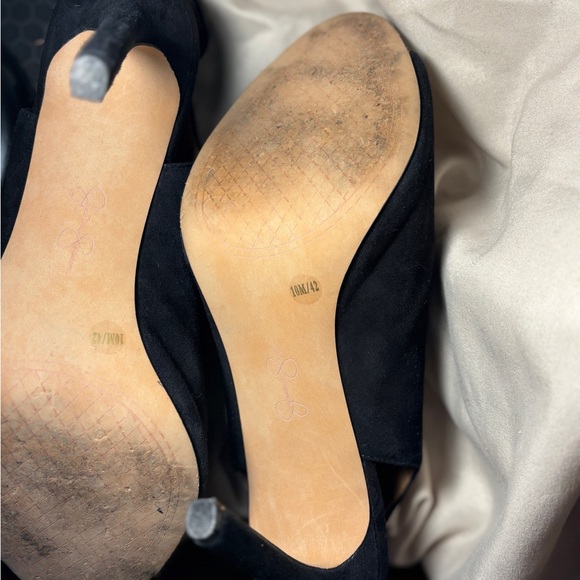 Jessica Simpson Black Peep-Toe Heels - Picture 5 of 7